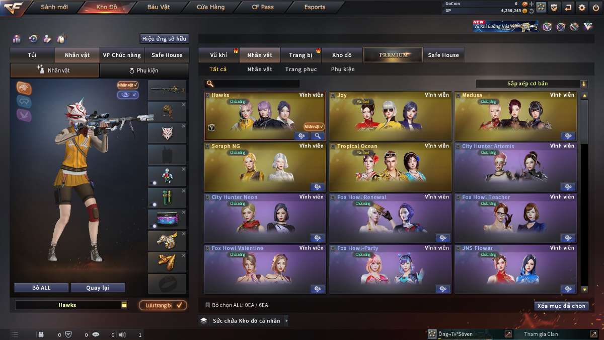 shop acc cf uy tin gia re